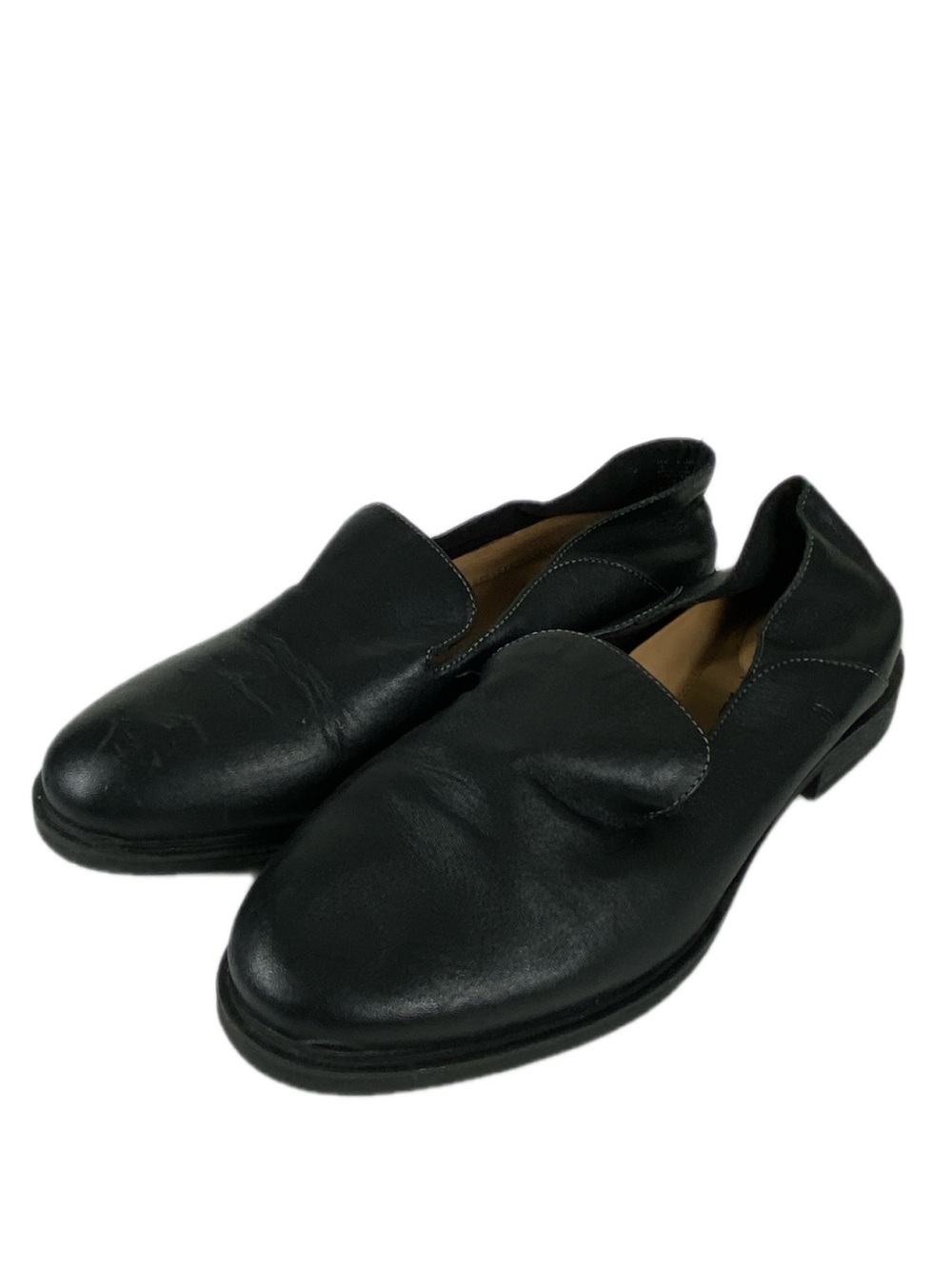 HUSH PUPPIES Black Leather Slip-On Loafers Women’s Size 9 Black Flats